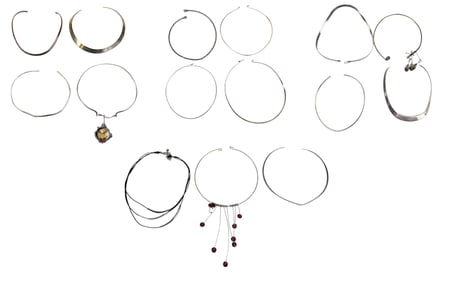 Sterling Silver Pendant Choker Necklace ESTATE LOT