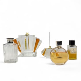 Chanel Lalique Nina Ricci Sorelle Perfume Bottles