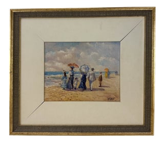 Impressionist Beach Landscape Oil Painting SIGNED