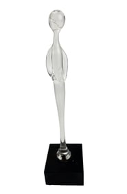 Hans Godo Frabel b1941 Studio Art Glass Sculpture