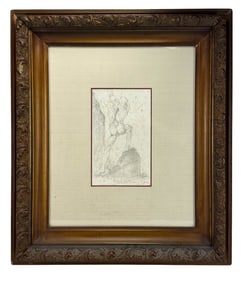 Polyphemus Hurling Rock Pencil Drawing after Fusel