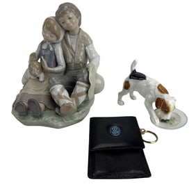 Lladro Friendship, Keychain & Doulton Dog Figurine