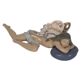Lladro Spanish Porcelain BUTTERFLY GIRL Figurine