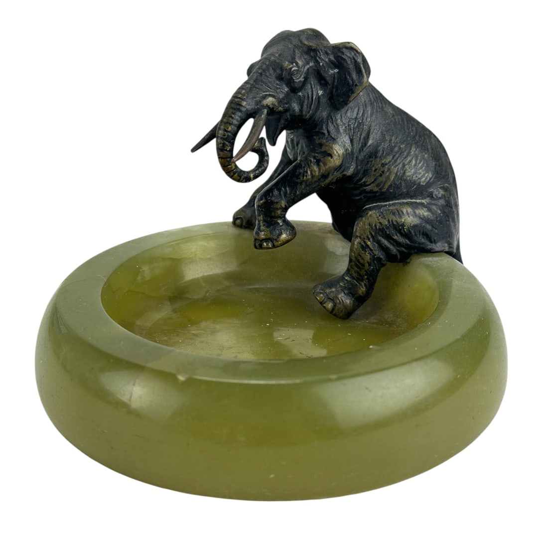 Elephant & Onyx Gemstone Art Deco Candy Nut Bowl (1 of 4)