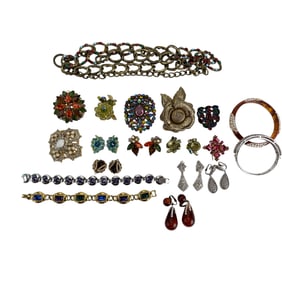 Vogue Ciner KJL Pin Bracelet Earrings Belt 19p LOT