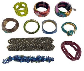 Estate Lot 10 Designer Bracelets KJL Alexis Bittar