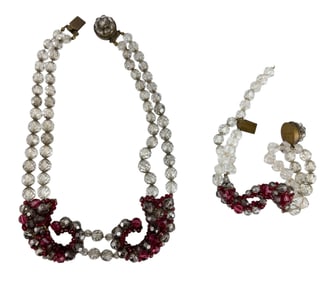 Coppola E Toppo Beaded Choker & Bracelet 2pc LOT