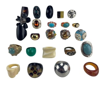 Estate Lot of 24 Designer Rings KJL Wilkinson
