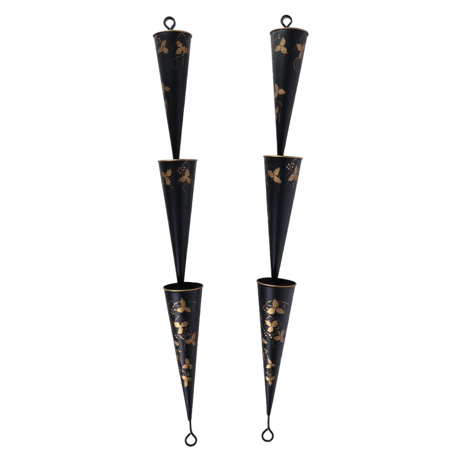 Italian Tole Pair Wall Pocket Vintage Planters (1 of 4)