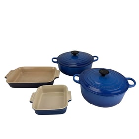 Le Creuset Cast Iron Pots & Ceramic Bakeware 4pc