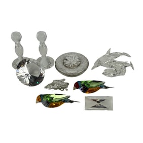 Swarovski Crystal Candle Holders Tea Light Dolphin