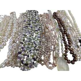 Freshwater Cultured Pearl Choker Necklace 24pc LOT