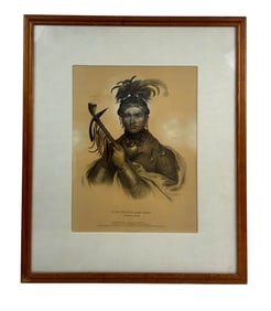 Ki On Twog Ky American Indian Colored Lithograph