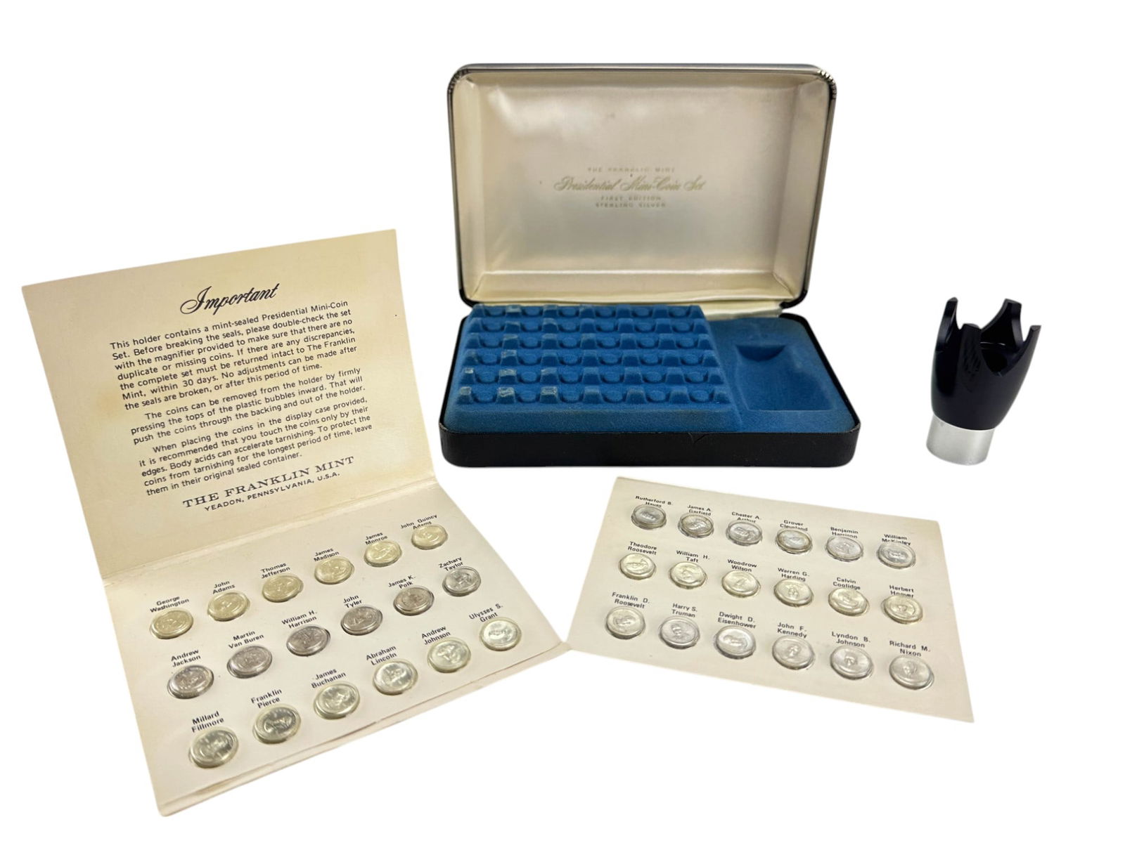 Franklin Mint Sterling Presidential Mini Coin Set (1 of 4)