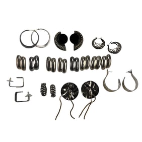 Sterling Silver 925 Gemstone Ladies Earrings LOT