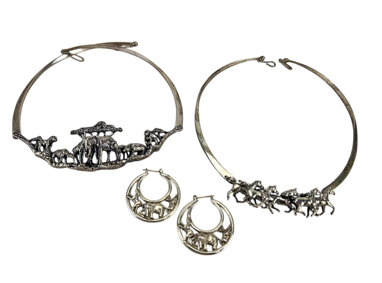 Sterling Silver 925 Necklaces Or Earrings 3pc LOT (1 of 6)