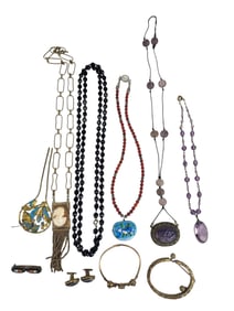 Pendant Necklace Bracelet Cufflinks Hair Pin LOT