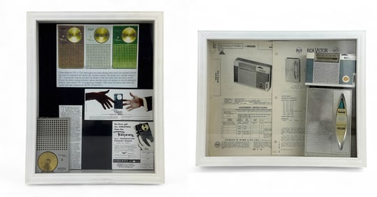 Transistor Radio Advertising Shadow Box Displays 2p
