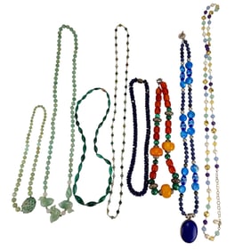 Semi Precious Hardstone Costume Jewelry Necklaces