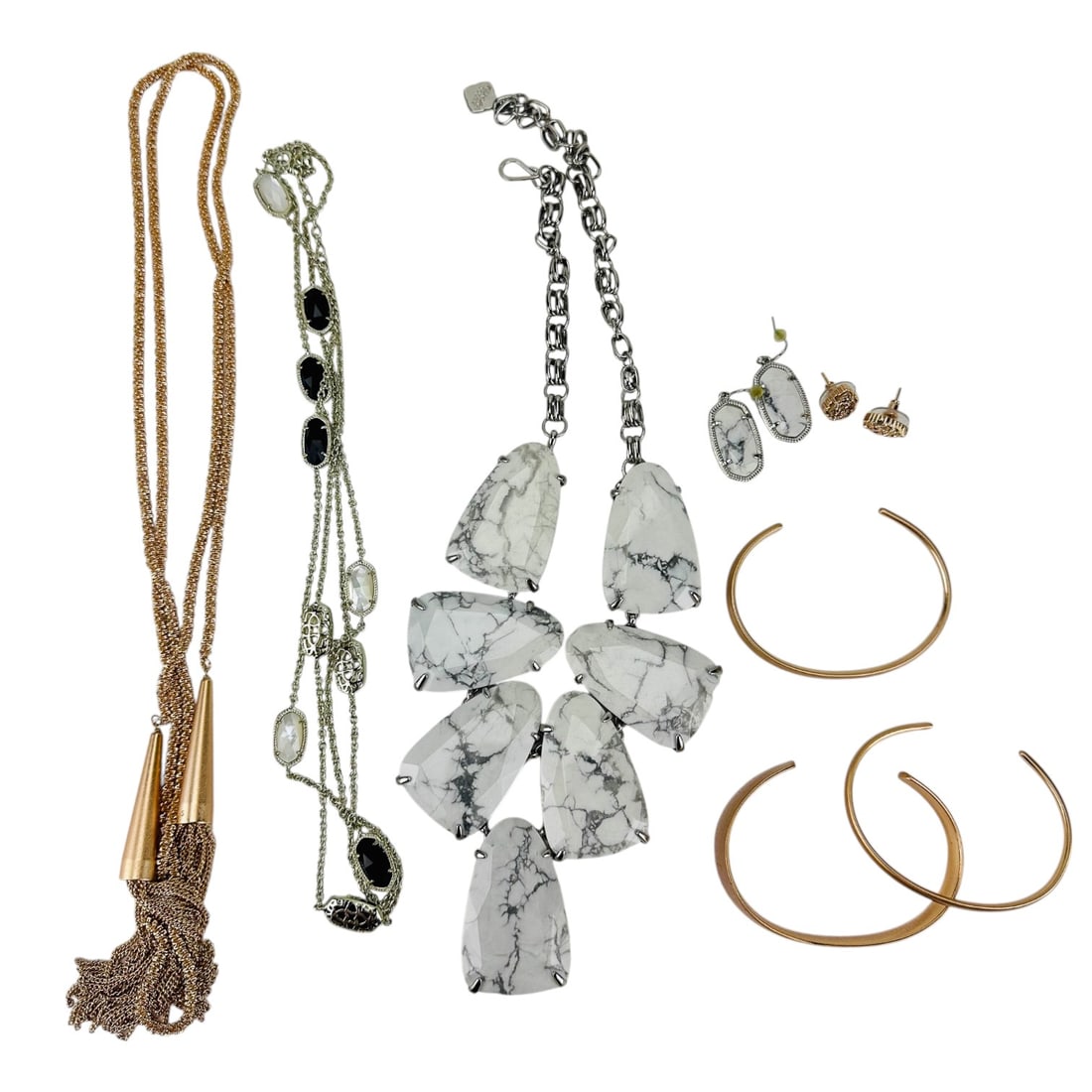 Kendra Scott Necklace Cuff Bangle Earrings 7p LOT (1 of 3)