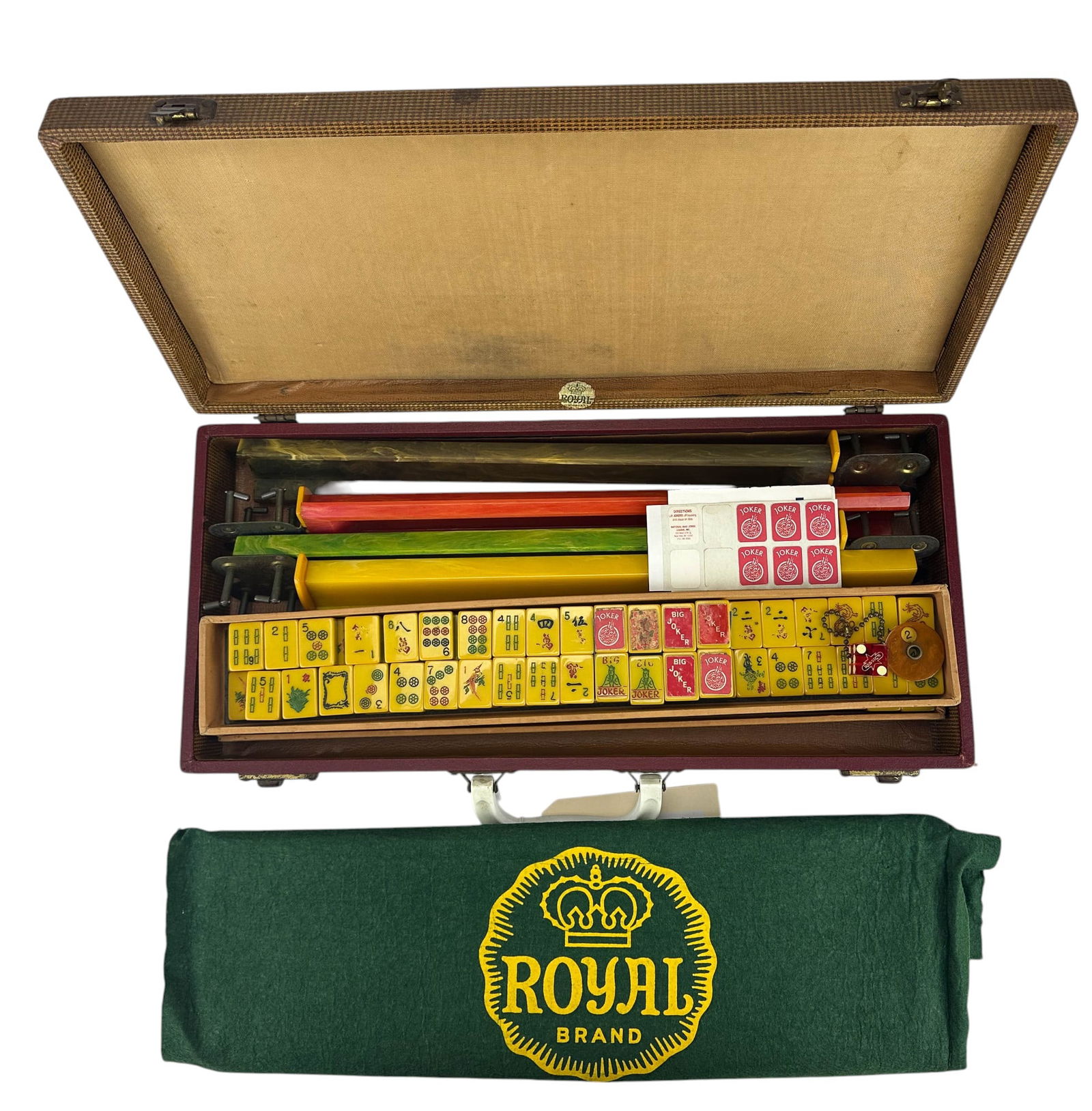 Chinese Mahjong 154 Bakelite Tile 4 Rack Game Set (1 of 5)