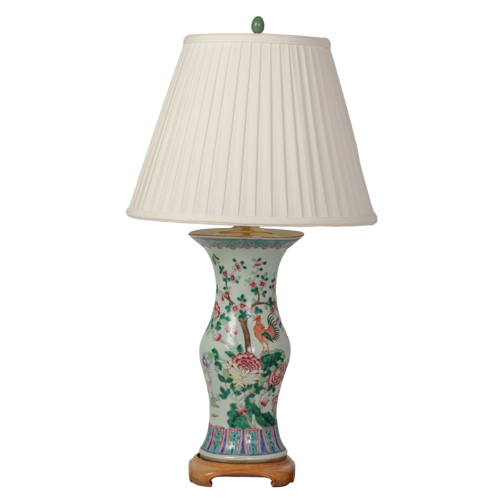 Chinese Famille Rose Porcelain Baluster Form Lamp (1 of 9)