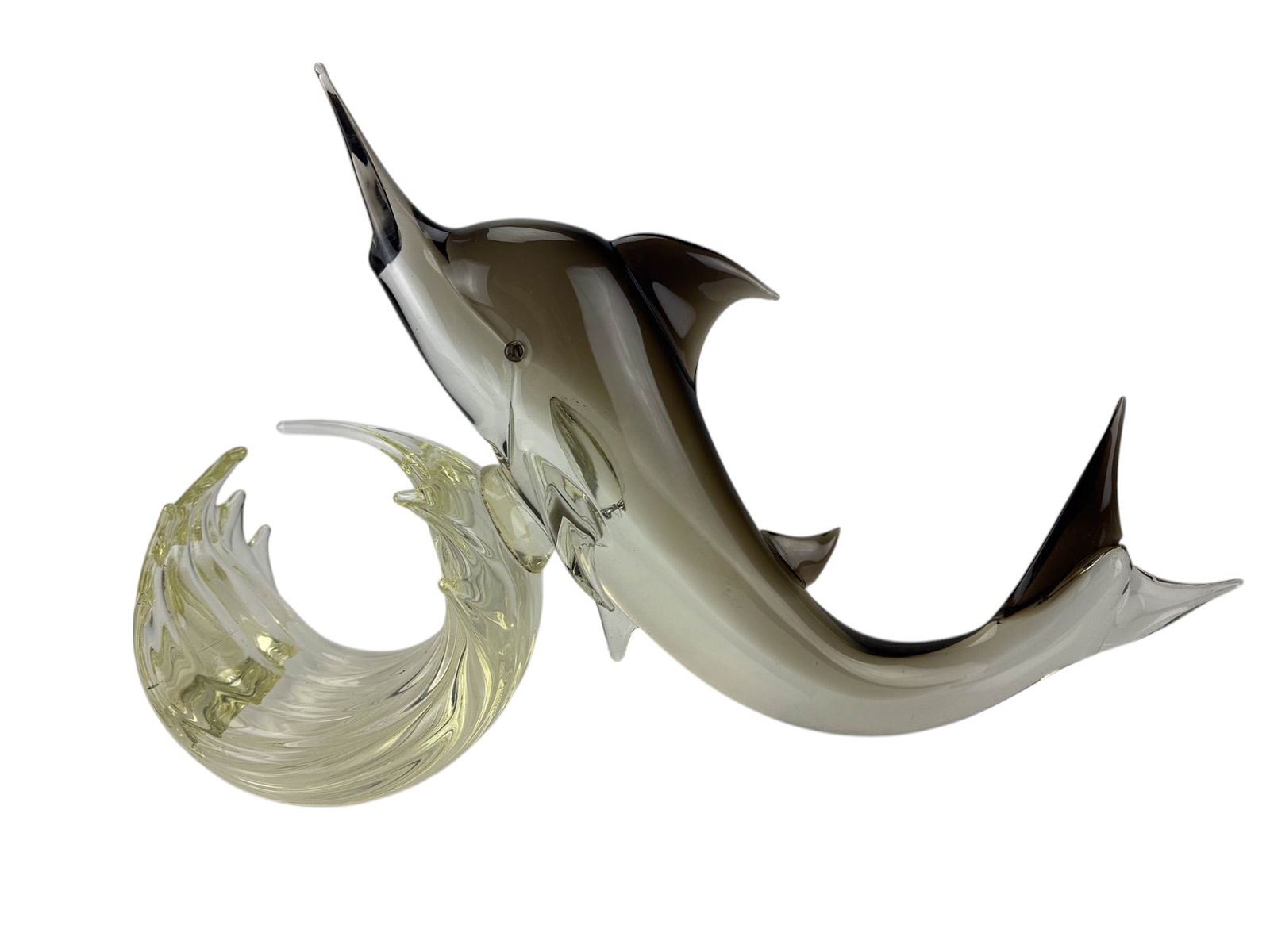 Murano Studio Glass Swordfish Sculpture SIGNED 26"