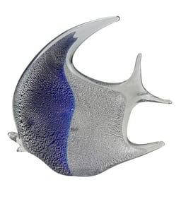 Rubelli Murano Italy Art Glass Angelfish Sculpture