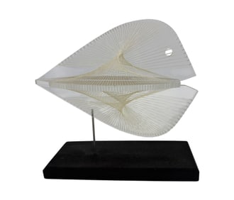 Fox Mid Century Lucite String Art Fish Sculpture