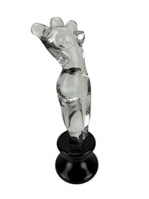Murano Studio Art Glass Female Torso Sculpture 11"