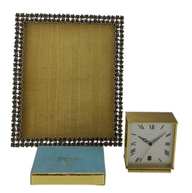 Tiffany Co Desk Clock Playing Cards Photo Frame 3p