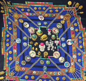 Hermes Petite Main by Latham Designer Silk Scarf