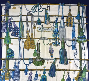 Hermes Paris Passementerie Designer Silk Scarf