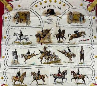 Hermes Cadre Noir by Margot Designer Silk Scarf