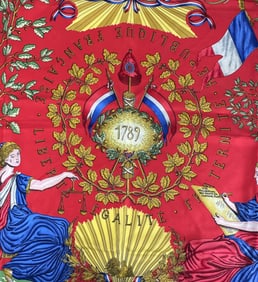 Hermes Paris Republique Francaise 100% Silk Scarf