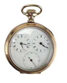 Dueber 20 Year Gold Filled Triple Dial Pocketwatch
