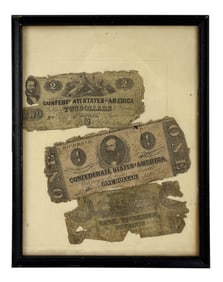 Confederate States Currency & Banknote Money Trio
