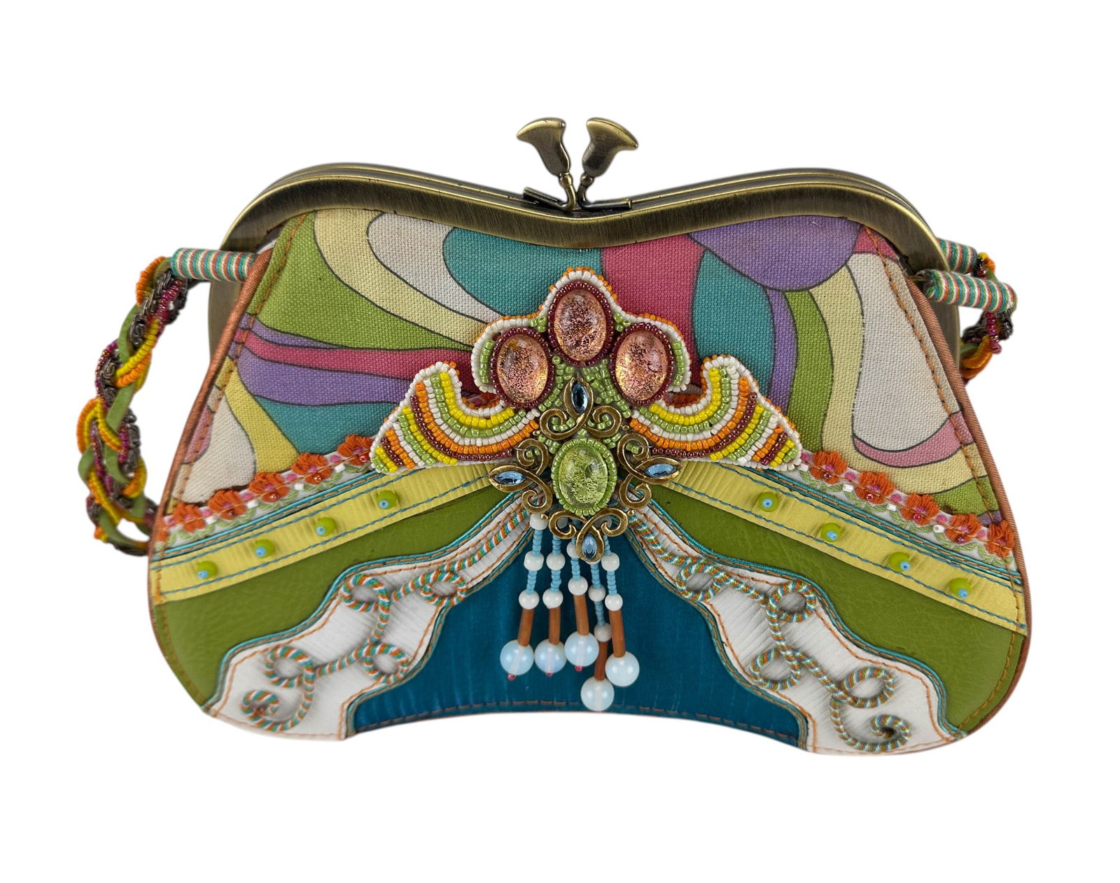 Mary Frances Beaded Bejeweled Handbag Purse Bag (1 of 6)