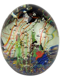 Murano Glass Tropical Fish Aquarium Paperweight