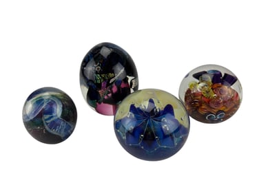 Eickholt Freund GES Art Glass Paperweights SIGNED