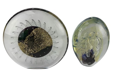 Robert Eickholt Studio Art Glass Desk Paperweights