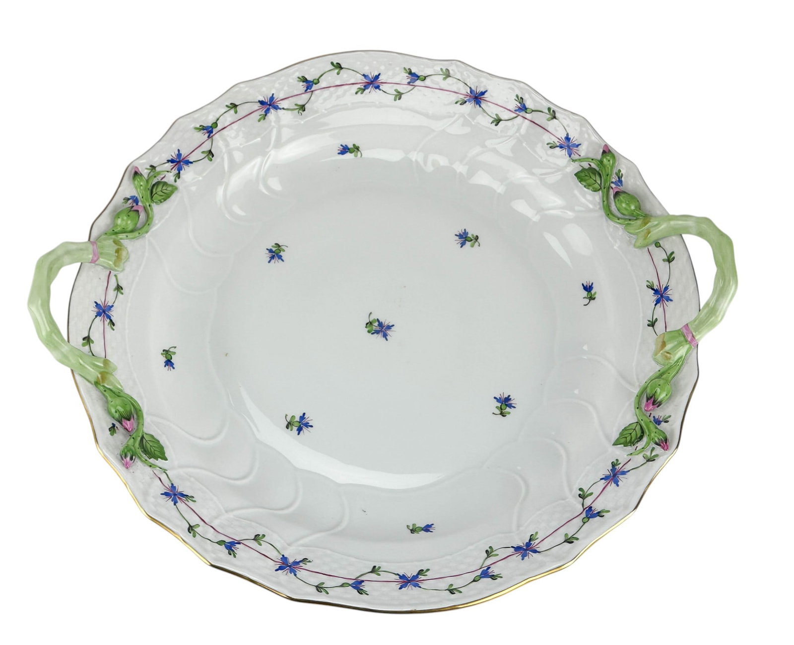 Herend Blue Garland Porcelain Chop Plate Platter (1 of 5)