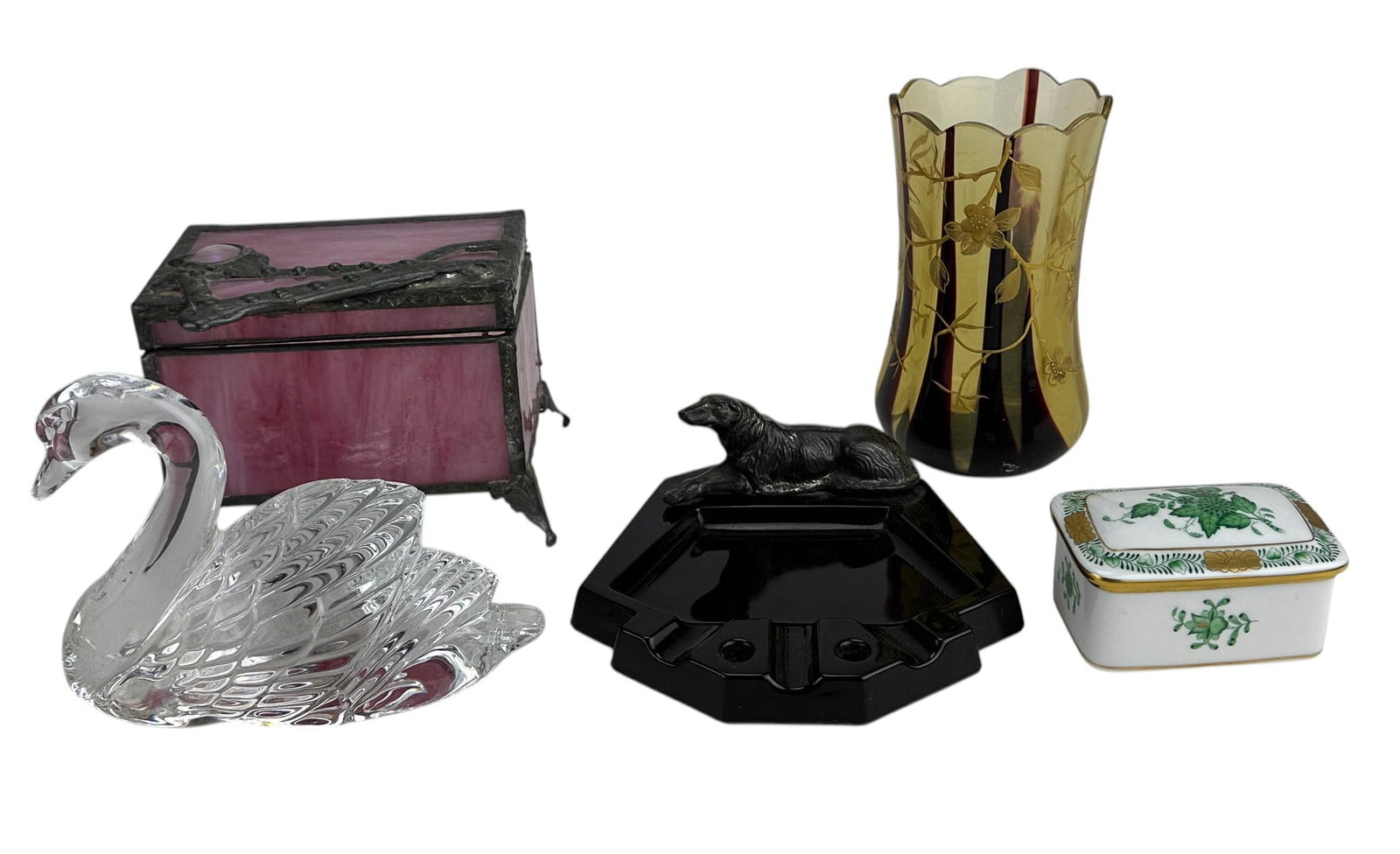 Herend Waterford Harrach Glass Porcelain Vase Box (1 of 7)