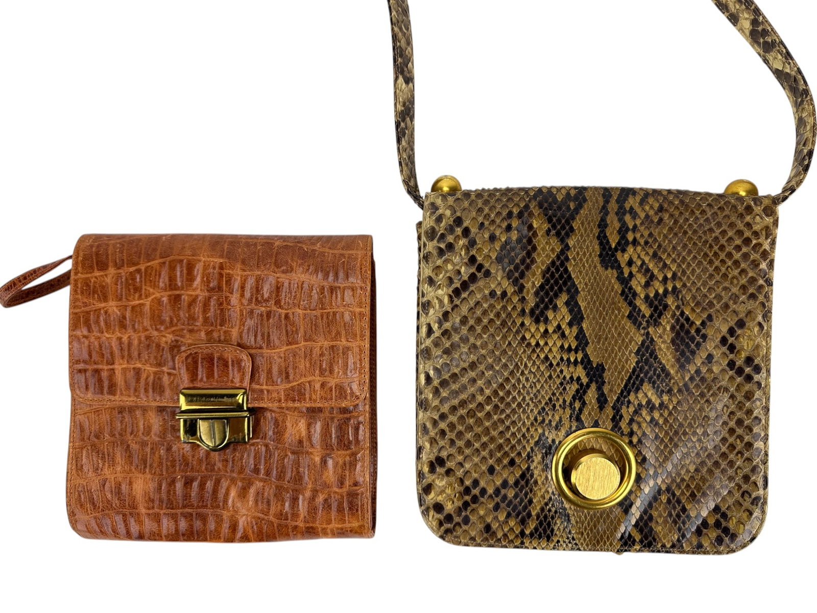 Sacha & Marroquín Gator Snakeskin Shoulder Bag 2pc (1 of 7)