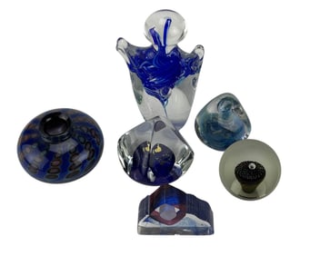 Kosta Boda Correia Reid Siro Paperweight Vase 6pc