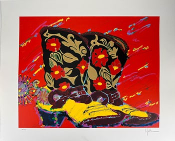 Kim Yoakum 20th C Cowboy Boots LE Serigraph SIGNED