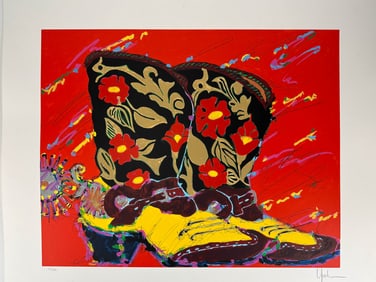 Kim Yoakum 20th C Cowboy Boots LE Serigraph SIGNED