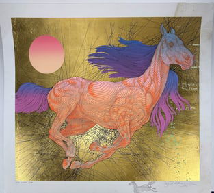 Guillaume Azoulay b1949 Colored Serigraph Print