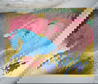 Guillaume Azoulay b1949 Colored Serigraph Print