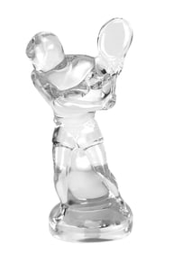 Baccarat Crystal Tennis Sport Male Player Figurine